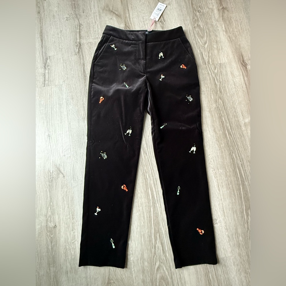 Vineyard Vines Black Velvet Pants NWT